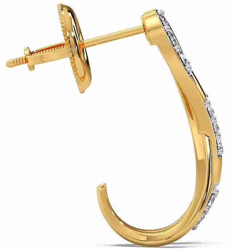 Candere by Kalyan Jewellers Bali Gold Earring Yellow Gold Stud