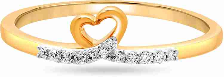 Mia by Tanishq 14 Kt Yellow Gold Unique Relationships Diamond Ring