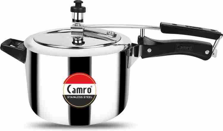 Camro Steel Steller Pressure Cooker 5 Liters Inner Lid 5 L Inner Lid Induction Bottom Pressure Cooker
