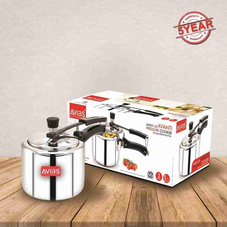 AVIAS AVANTI SS PRESSURE COOKER Induction Base Inner Lid 2 L