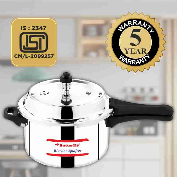 Butterfly blueline pressure cooker 5 litre hot sale