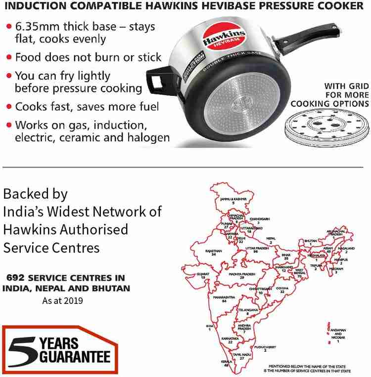 Hawkins heavy base pressure cooker 5 litre 2025