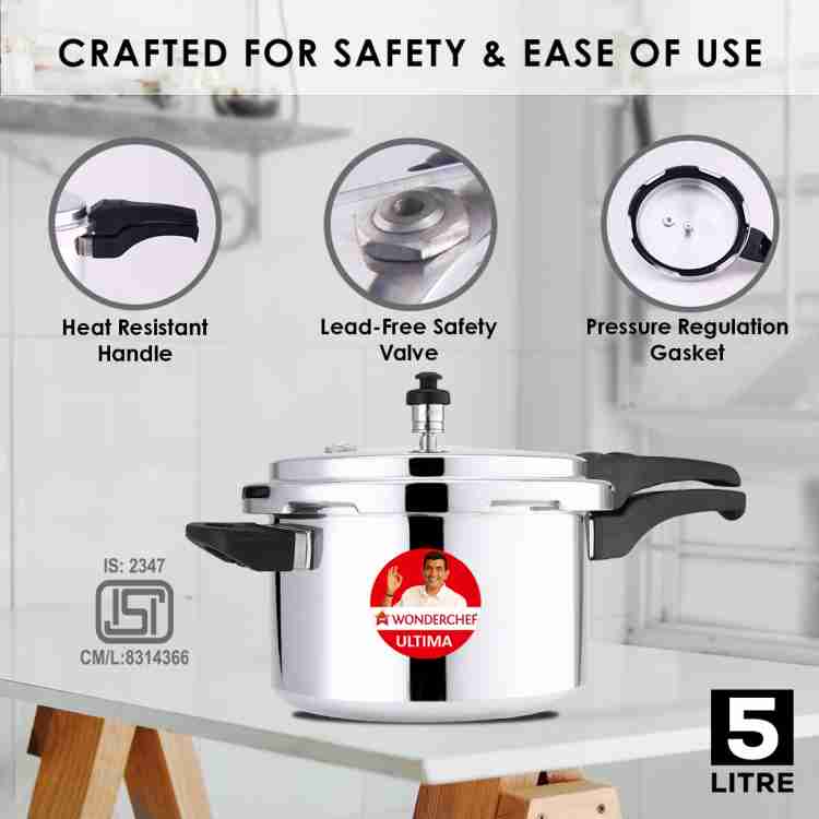 Wonderchef pressure 2025 cooker 5 litre