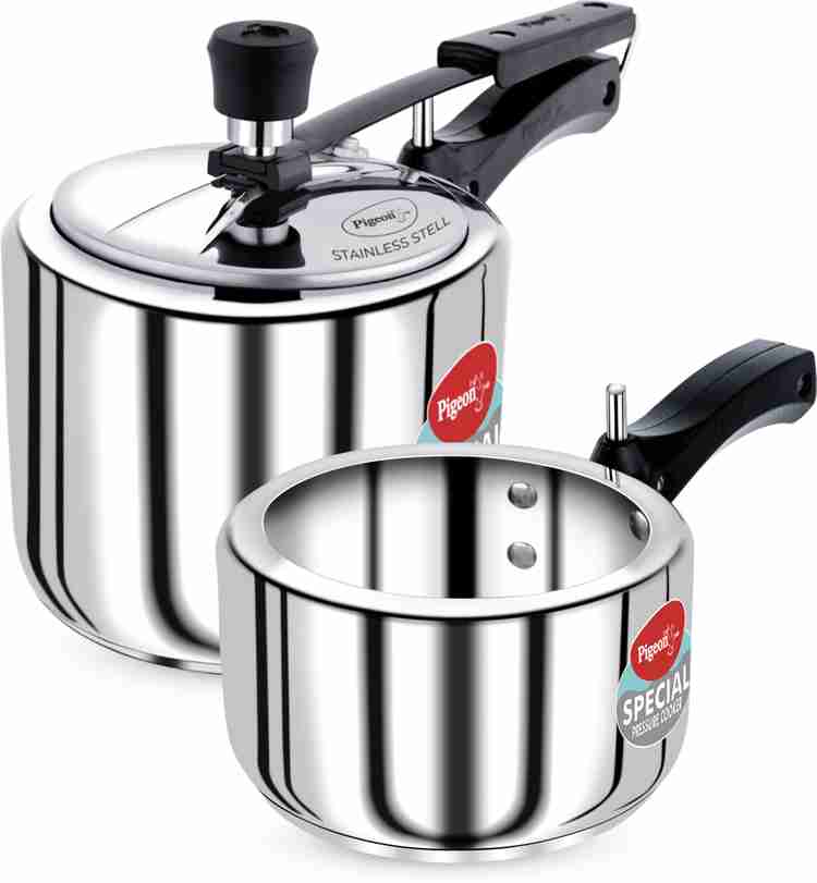 Pigeon Special and 2 L 3 L Inner Lid Induction Bottom Pressure Cooker Price in India Buy Pigeon Special and 2 L 3 L Inner Lid Induction Bottom Pressure Cooker online at Flipkart