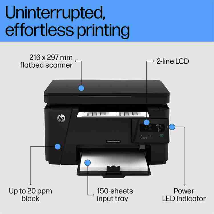 HP LaserJet Pro MFP M126a Printer Multi function Monochrome Laser Printer with Voice Activated Printing Google Assistant HP Flipkart