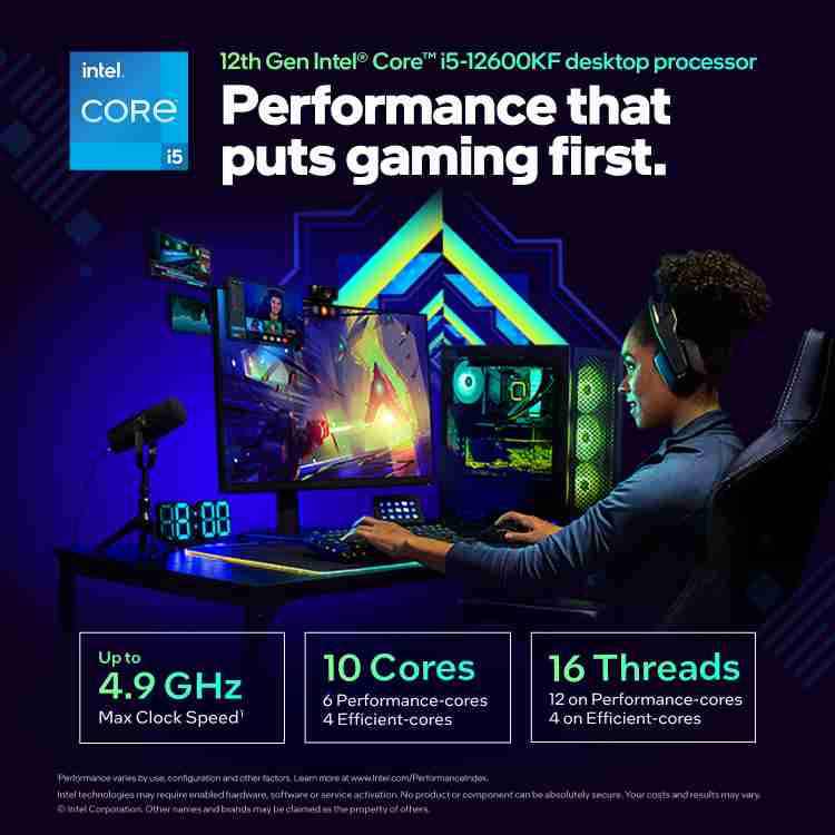 Intel I5-12600KF 4.9 GHz Upto 4.9 GHz LGA1700 Socket 10 Cores 16 