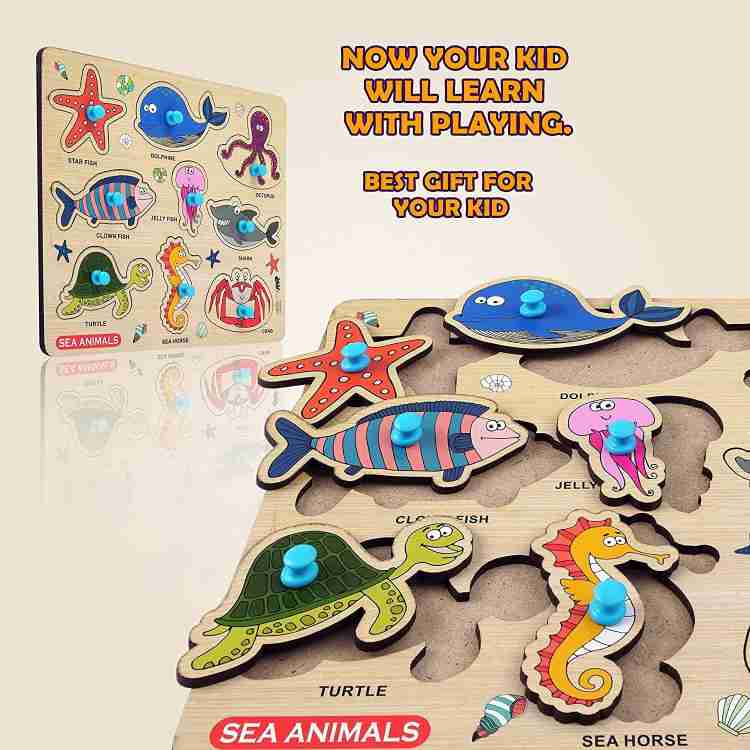Buy APPSTER Colorful Wooden Puzzle Toy for Kids Jigsaw Puzzles for Adults  Baby Learning Educational Toys Board Game (ABCD + Shape & Color + Number)  Online at Best Prices in India - JioMart.