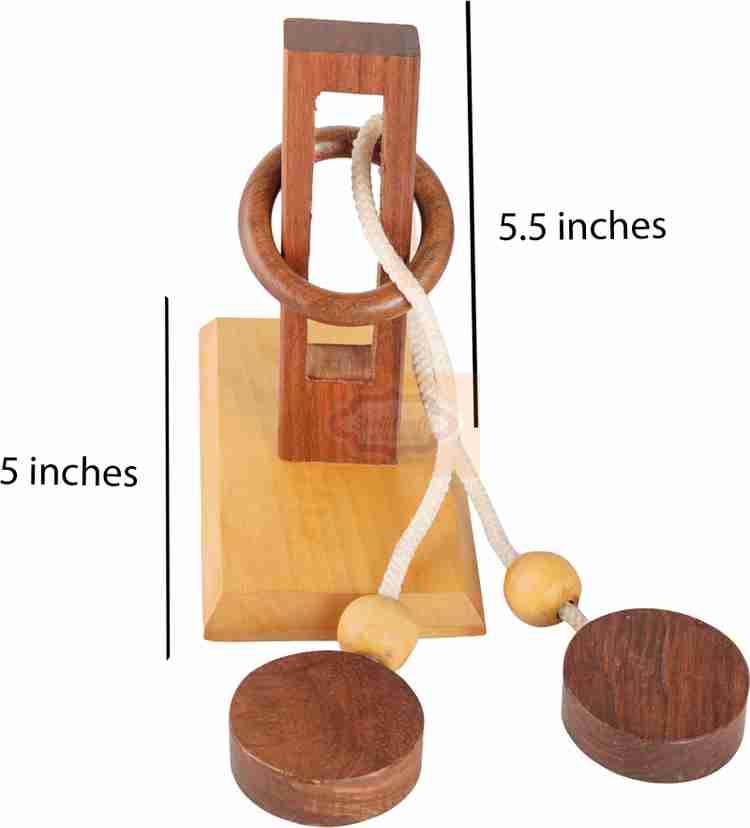 Wooden shop rope puzzle