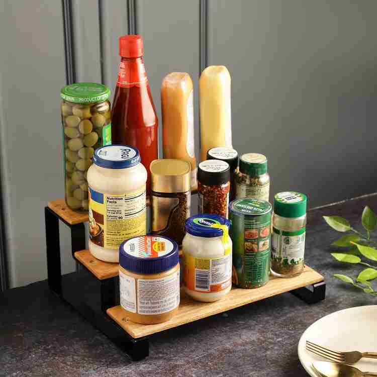 Easyroot Containers Kitchen Rack Wood Wooden 3 Step Kitchen Spice Rack Organizer Great for Kitchen Cabinet Cupboard. Price in India Buy Easyroot Containers Kitchen Rack Wood Wooden 3 Step Kitchen Spic...