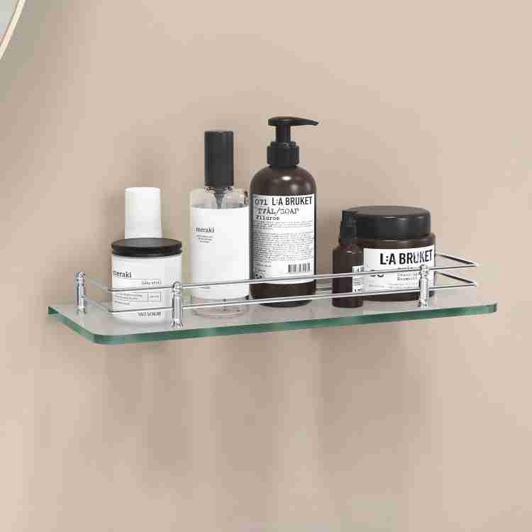 Bathroom glass deals rack