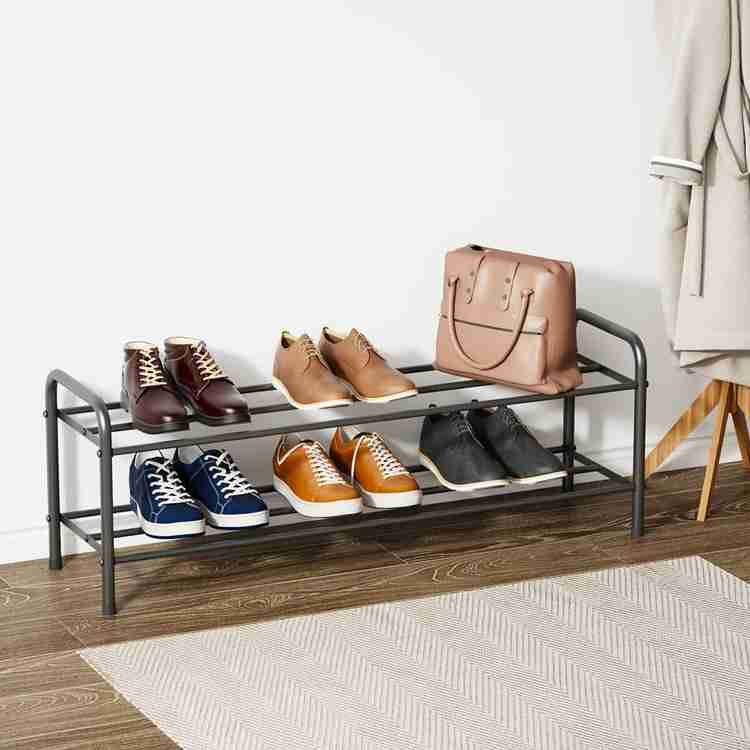 2 tier 8 pair shoe rack top