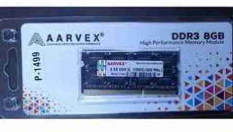 AARVEX 1600 MHZ DDR3 8 GB Single Channel Laptop 8GB DDDR3 MEMORY AARVEX Flipkart