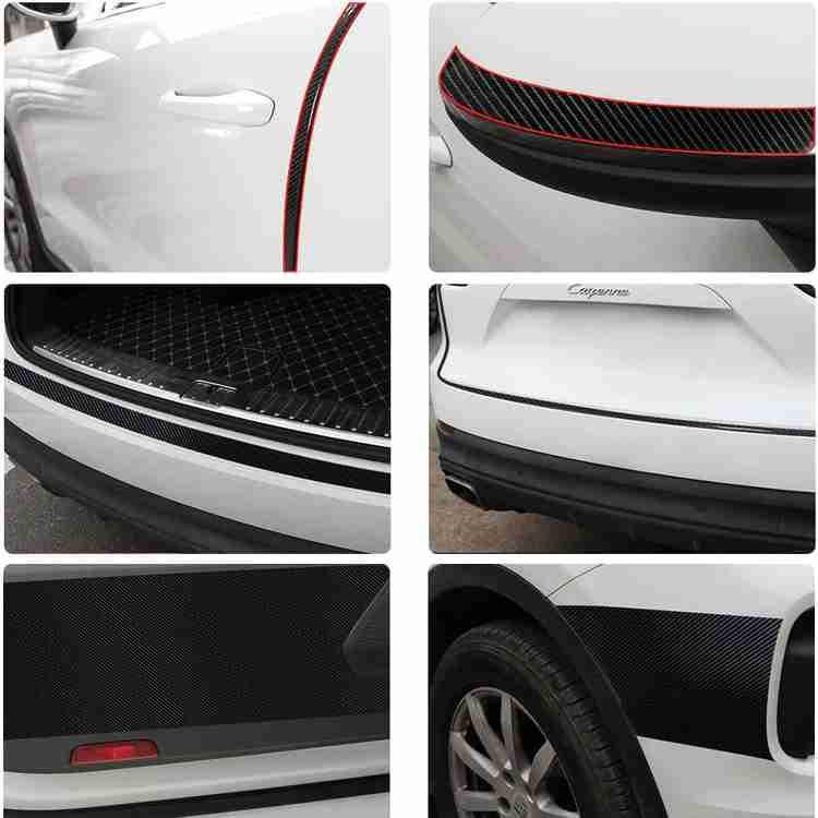 Auto Snap 3M Thicken Carbon Fiber Car Bumper Door Sill Sticker 3