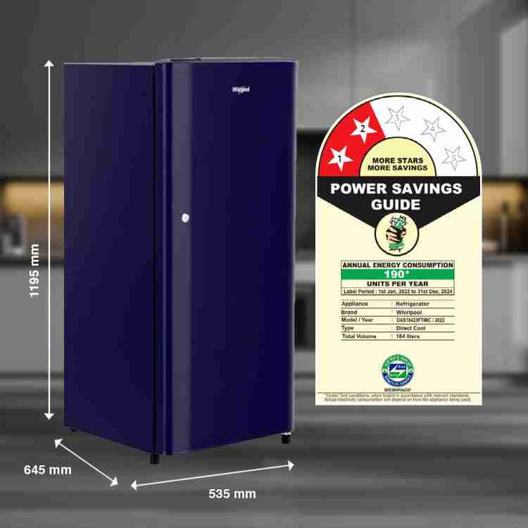 Whirlpool 184 L Direct Cool Single Door 2 Star Refrigerator