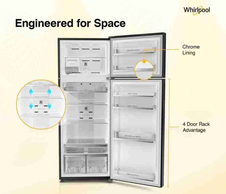 Whirlpool 411 L Frost Free Double Door 2 Star Convertible Refrigerator