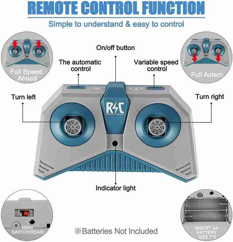 वाइज़वॉकर Remote Control Shark Toy 1:18 Scale 2.4G High