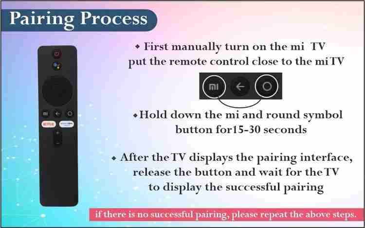 LRIPL MI Smart Android TV Bluetooth Remote Google Voice Netflix Prime Video Only for MI Smart TV Android TV Not compatible with Mi TV Stick or Mi Box Remote Controller