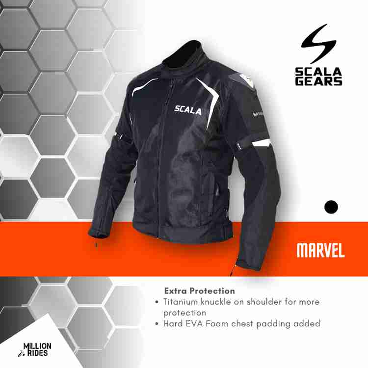 SCALA GEARS Marvel V2 Impact Protection Motorcycle Bike Riding Protective Jacket Price in India Buy SCALA GEARS Marvel V2 Impact Protection Motorcycle Bike Riding Protective Jacket online at Flipkart....