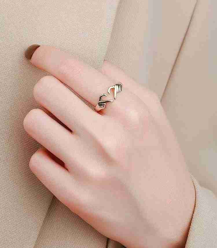 vs unique collections Geometric Palm Love Gesture Golden Couple