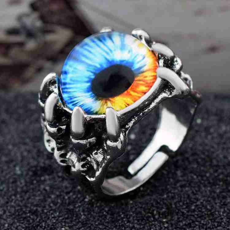 Stainless steel evil online eye ring