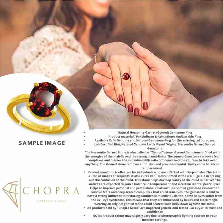 Hessonite cheap garnet ring