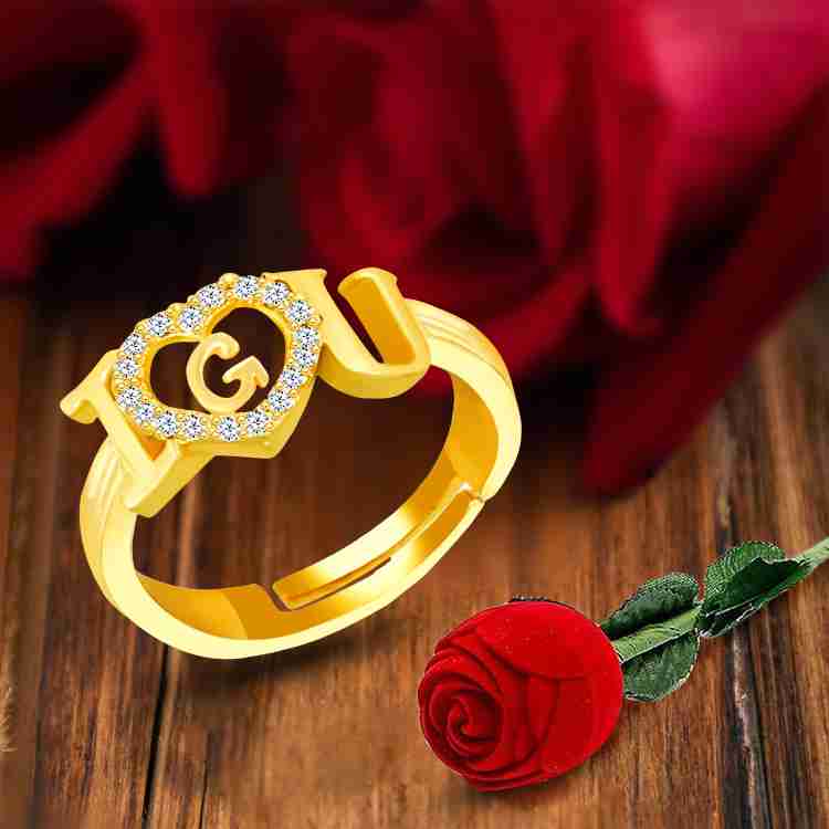 Gold ring with couple name hotsell