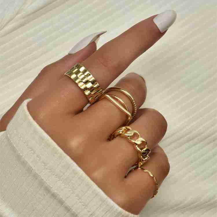 ARZONAI Watch Chain Ring Set women's new joint ring combination set of 6  Rings for Women Metal Chain Ring - Multi Finger Price in India - Buy  ARZONAI Watch Chain Ring Set