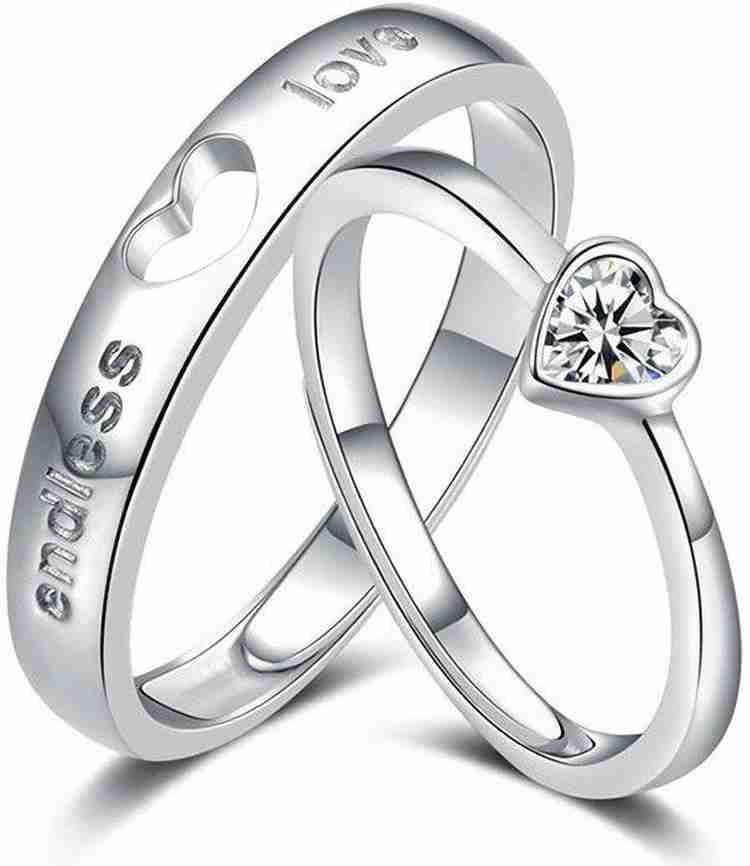 Maaword Endless love silver couple rings for husband and wife ring adjustable Alloy Ring Price in India Buy Maaword Endless love silver couple rings for husband and wife ring adjustable Alloy