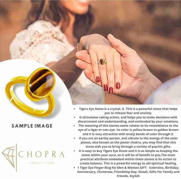 Tiger eye stone ring finger outlet