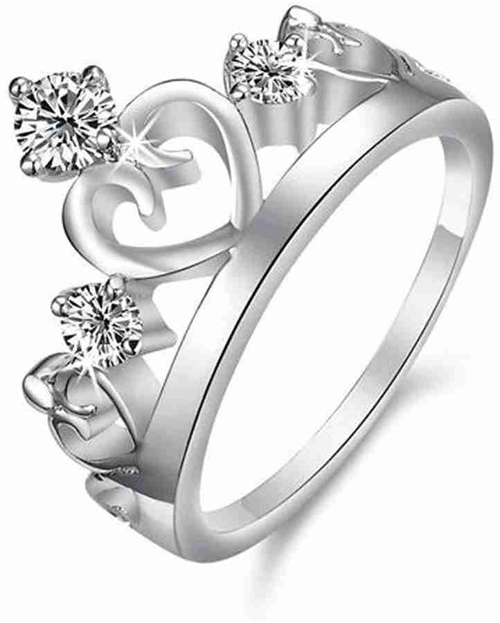 Ruhi Collection Zircon Crown Stainless Steel Swarovski Ring For