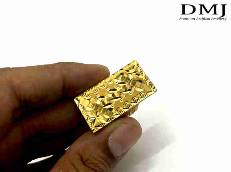 DMJ Premium BISCUIT 3.5CM HighQuality Gold Look Finely Detailed Handmade Ring Brass Gold Plated Ring Price in India Buy DMJ Premium BISCUIT 3.5CM HighQuality Gold Look Finely Detailed Handmade Ring Br...