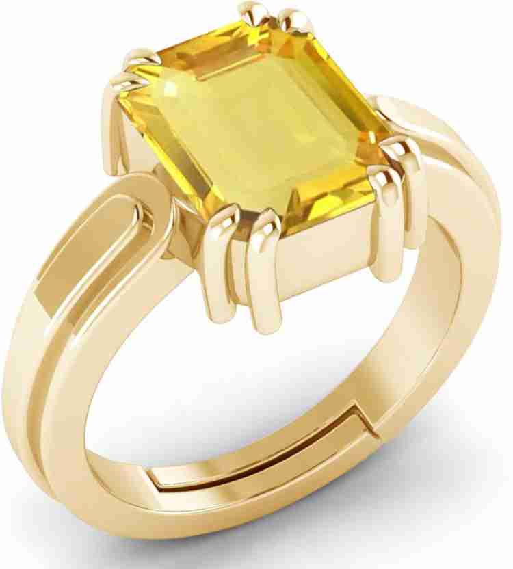 Male pukhraj stone ring deals design for man