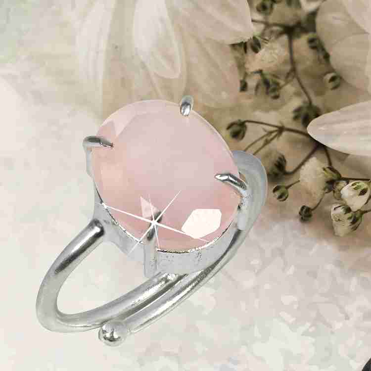 CRYSTU Certified Natural Rose Quartz Gemstone Adjustable Ring for Unisex Crystal Quartz Ring Price in India Buy CRYSTU Certified Natural Rose Quartz Gemstone Adjustable Ring for Unisex Crystal Quartz ...