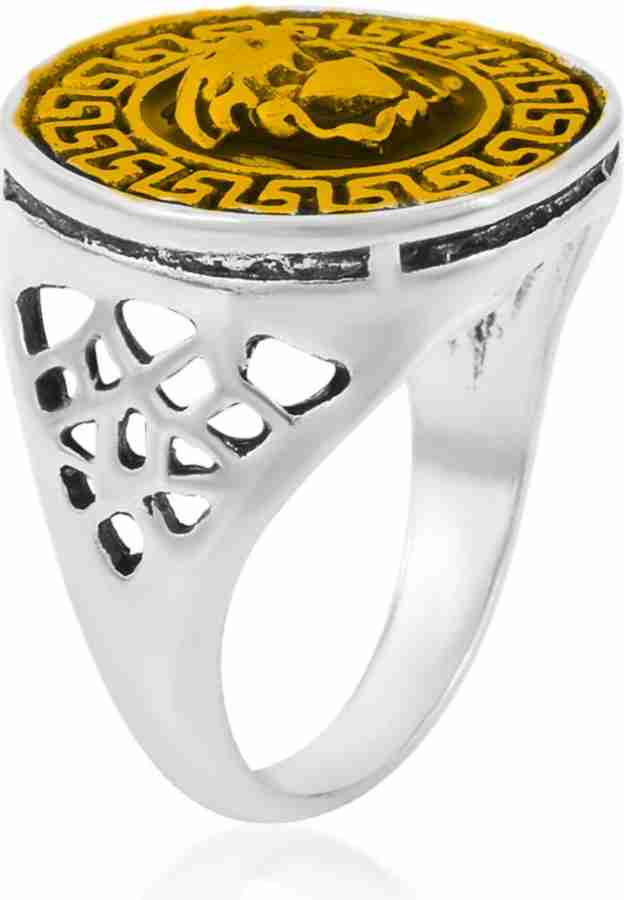 Sunshine Creations STYLISH VERSACE RING FOR MEN & WOMEN GOOD QUALITY RING  Alloy, Metal Silver Plated Ring Price in India - Buy Sunshine Creations  STYLISH VERSACE RING FOR MEN & WOMEN GOOD