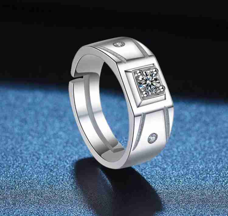 Fancy White 925 Sterling Silver Adjustable Men's Rings Catalog SAR-01 at Rs  150/gram in Haridwar