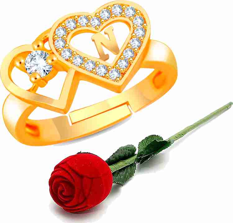 Divastri Valentine Ring Promise Engagement Ring With Rose Ring Box