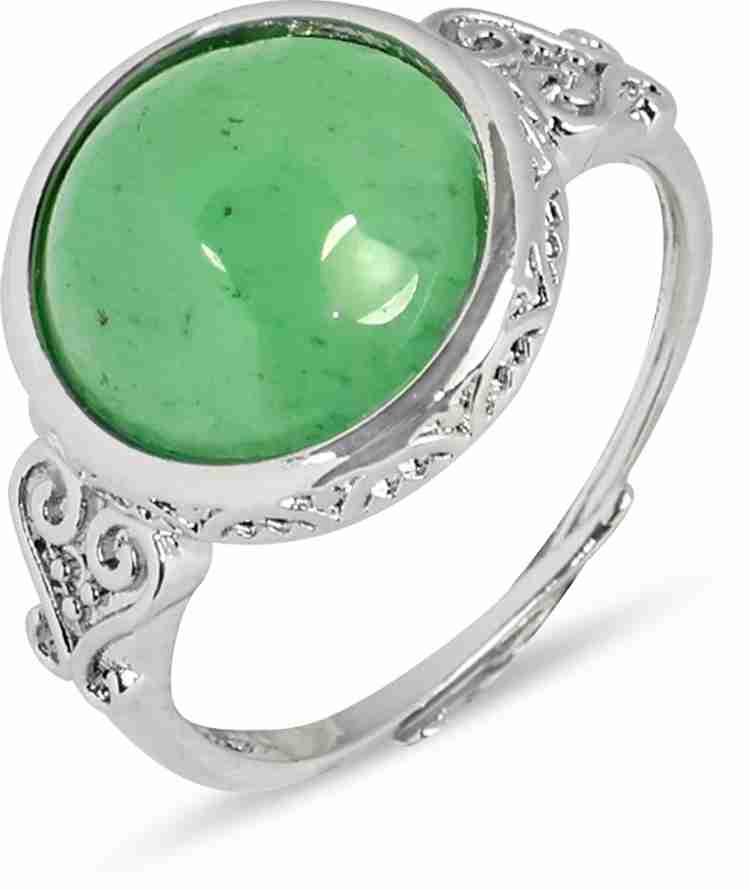 REIKI CRYSTAL PRODUCTS Natural Green Jade Gemstone Adjustable Ring for Girls Women Stone Jade Ring Price in India Buy REIKI CRYSTAL PRODUCTS Natural Green Jade Gemstone Adjustable Ring for Girls