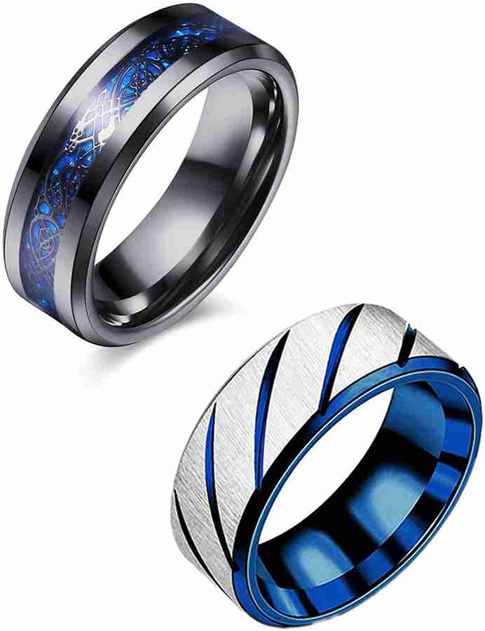 Miami Silver ring for men boys gents girl thumb band stylish daily simple plain design Alloy Metal Tungsten Stainless Steel Silver Steel Rhodium Titanium Silver Plated Ring Price in India Buy