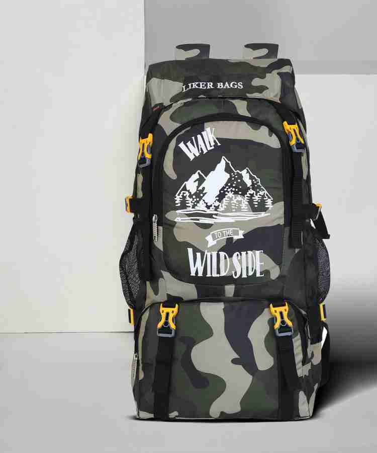 Liker Travel Luggage 65 L Travel Backpack For Outdoor Sport Hiking Trekking Bag Camping Rucksack Rucksack 65 L Green Price in India Flipkart