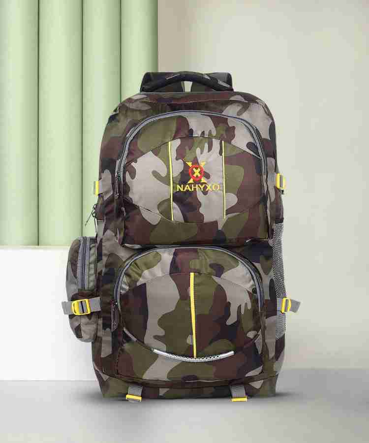 NAHYXO HIGH QUALITY ARMY STYLE WATERPROOF RUCKSACK Rucksack 100 L ARMY GREEN Price in India Flipkart