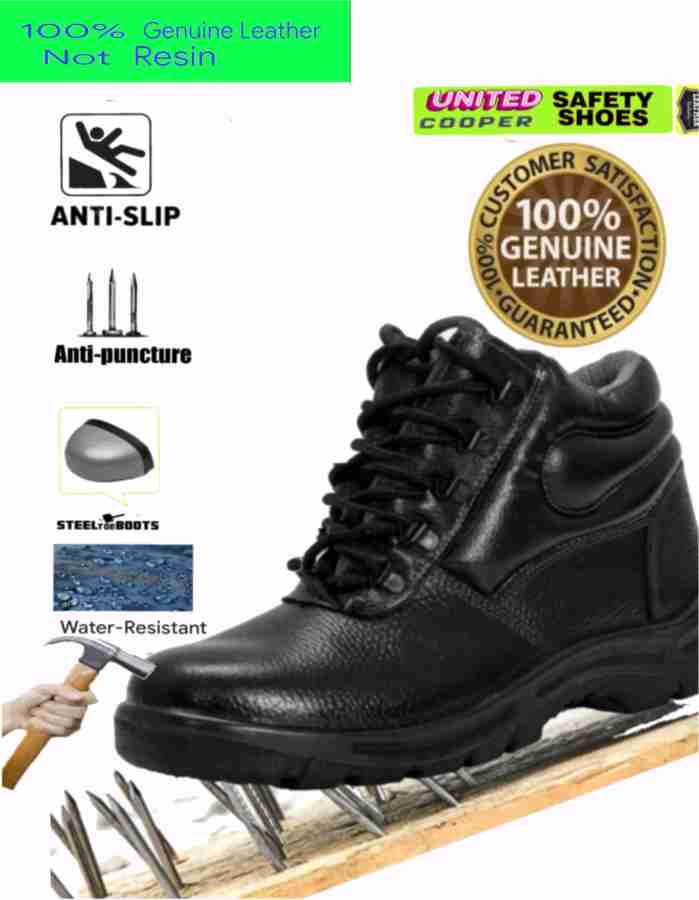 UNITED COOPER Steel Toe Leather Safety Shoe Price in India Buy UNITED COOPER Steel Toe Leather Safety Shoe online at Flipkart