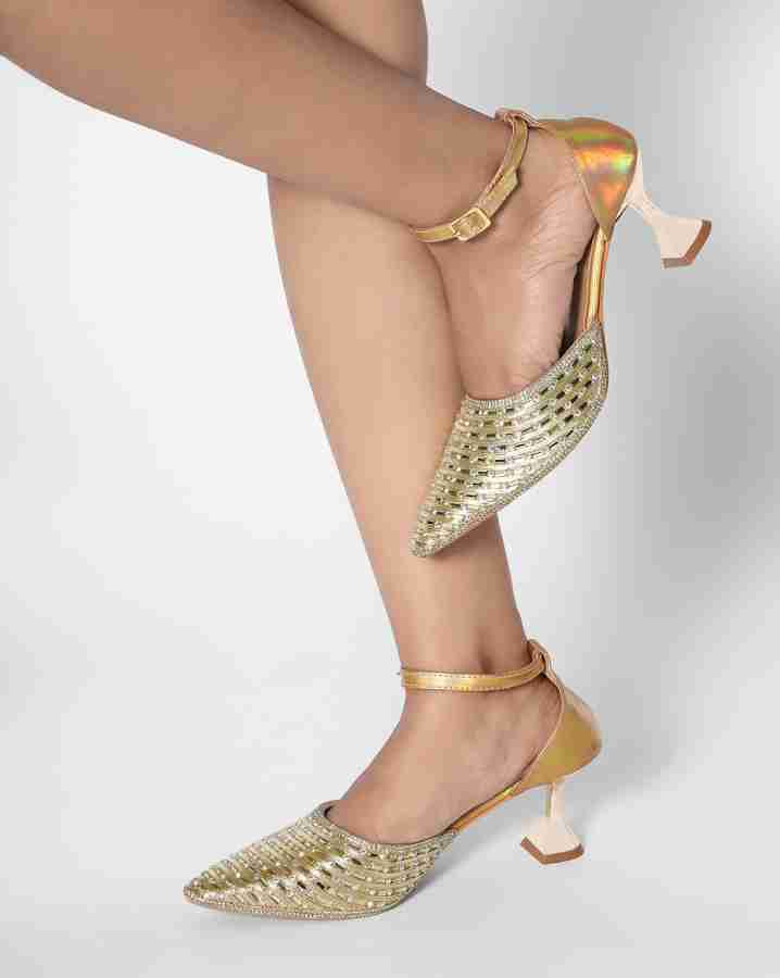 Gold heels online best sale