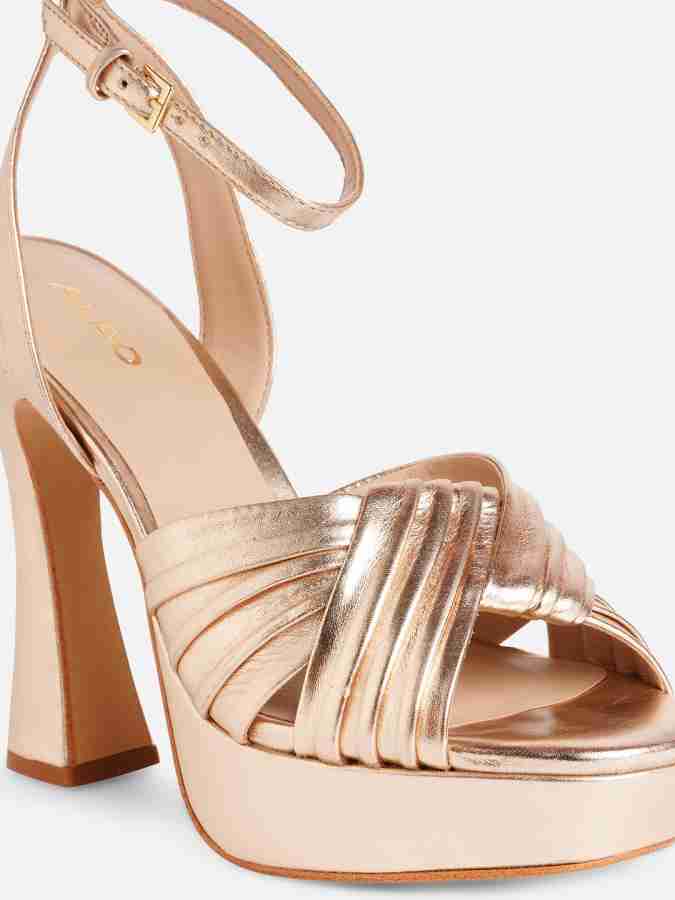 Aldo gold best sale platform shoes