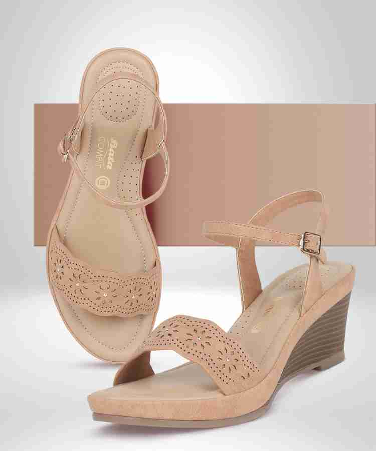 Bata FLAIRE SANDAL Women Tan Heels Buy Bata FLAIRE SANDAL Women