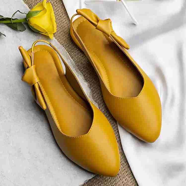 Yellow flat clearance dress shoes