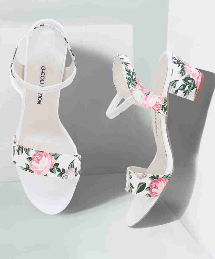 GCOLLECTIONSS Women White Heels Buy GCOLLECTIONSS Women White