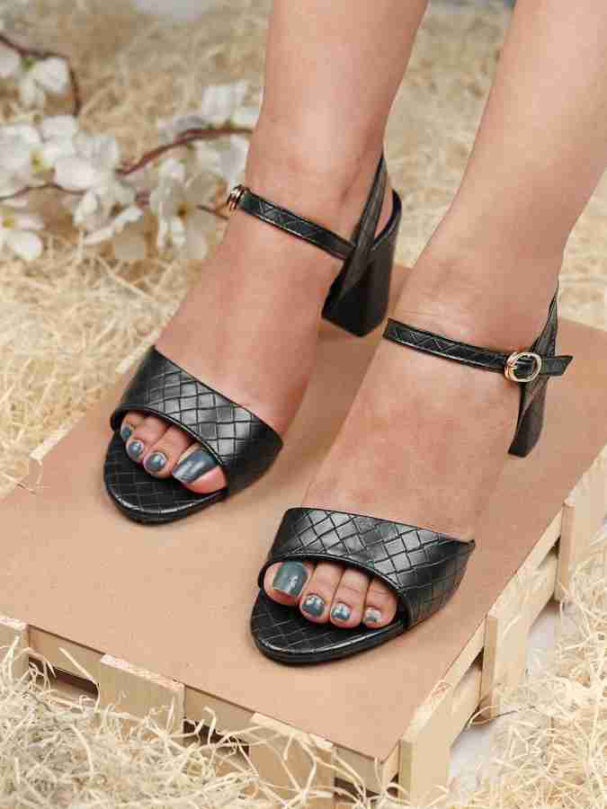 3 inch black online heels with ankle strap