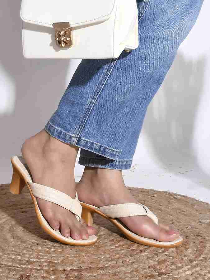 Off white heeled best sale sandals