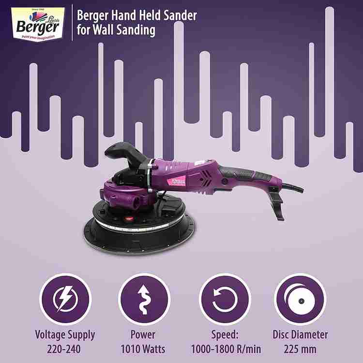 Berger Hand held Sander for Wall Sanding with Dust Bag Corded