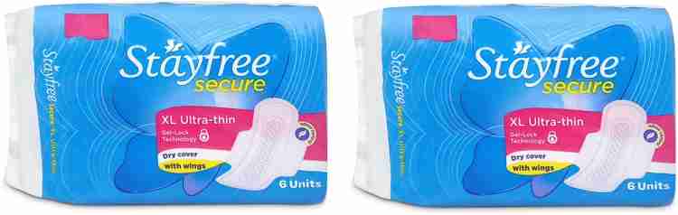 Stayfree Secure Xl Ultra Thin Sanitary Napkins 6'S